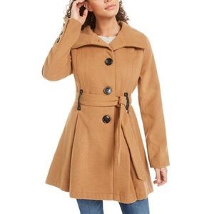 Madden Girl Belted Skirted Coat